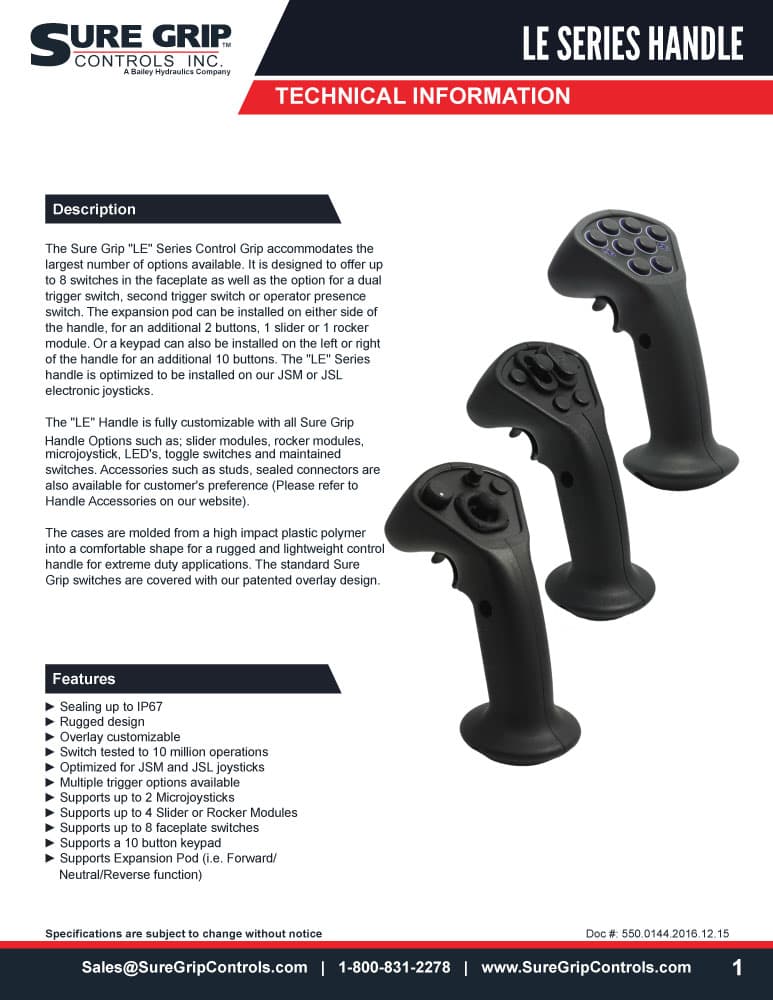 Sure Grip LE Joystick Handle Series