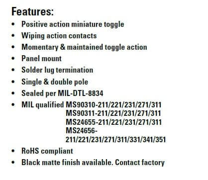 OTTO TE Series Toggle