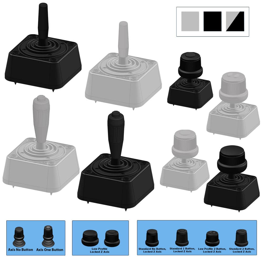 Ruffy MH Miniature Fingertip Hall Effect Joystick 2 Axis Range