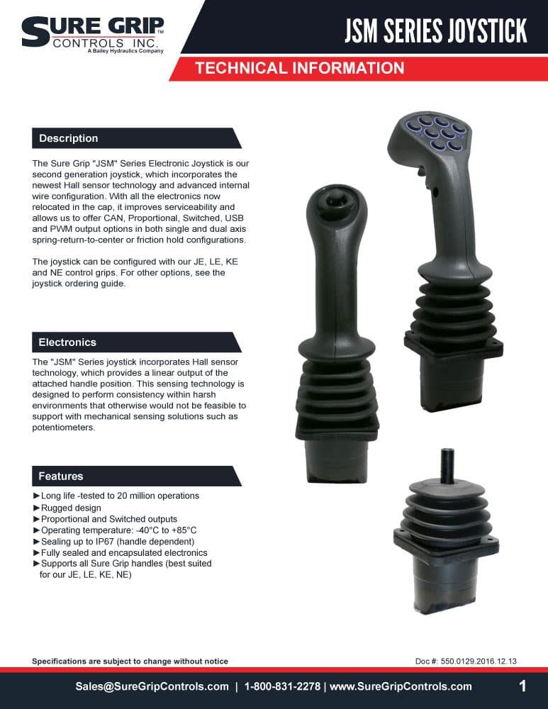 Sure Grip JSM Electronic Joysticks