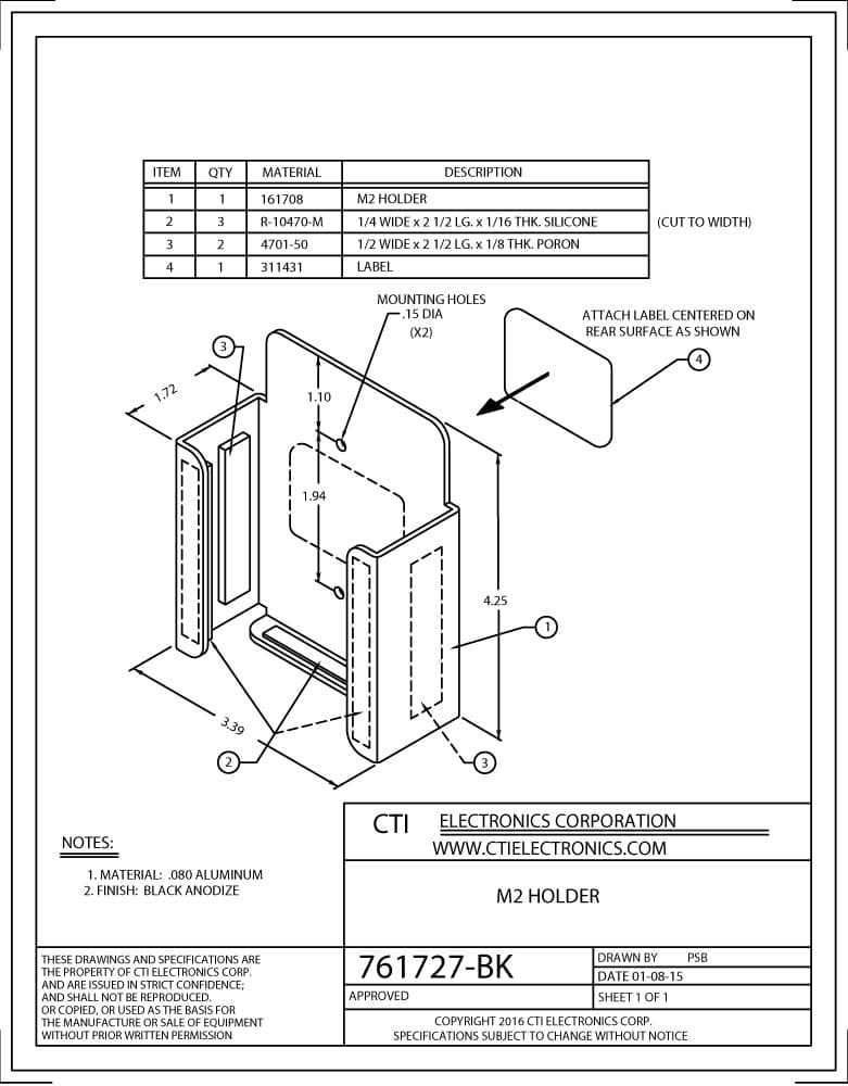 CTI Plug-n-Play Industrial Mouse Pointer - M20U1-NX Series