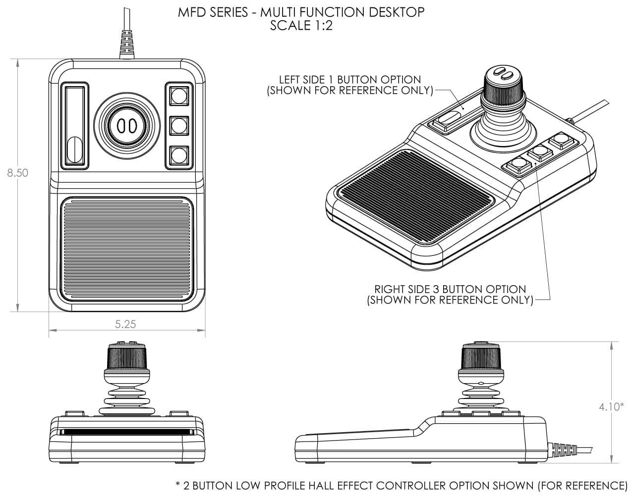 Ruffy MFD Hall Effect Controller Range