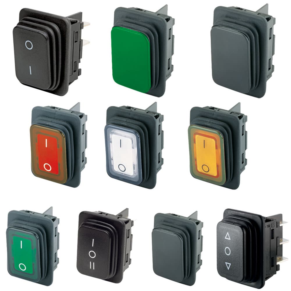 Marquardt Double Pole Rocker Switches - Series 1930